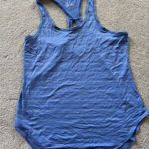 Zella Striped Blue Racerback Tank Top